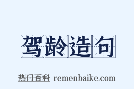 驾龄造句是什么意思的图片